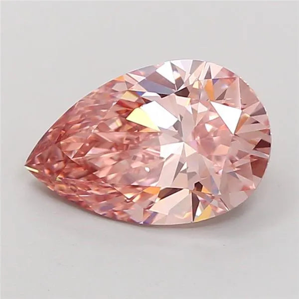 2.65ct Pear Lab Grown Diamond (Colour Fancy Intense Brownish Pink, Clarity VVS2, IGI Certified)