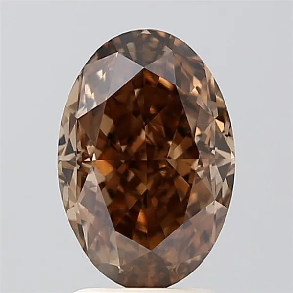 2.66ct Oval Lab Grown Diamond (Colour Fancy Brown, Clarity VVS2, IGI Certified)