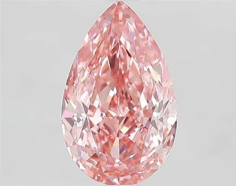 2.66ct Pear Lab Grown Diamond (Colour Fancy Vivid Pink, Clarity VVS2, IGI Certified)