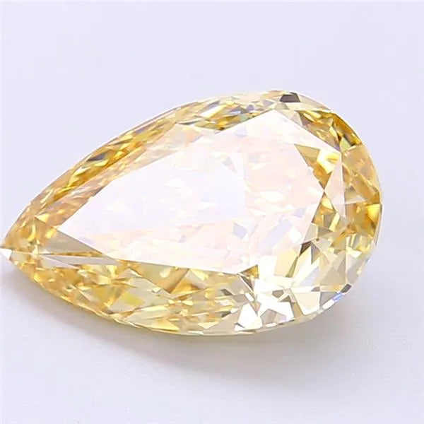 2.66ct Pear Lab Grown Diamond (Colour Fancy Vivid Yellow, Clarity VS1, IGI Certified)