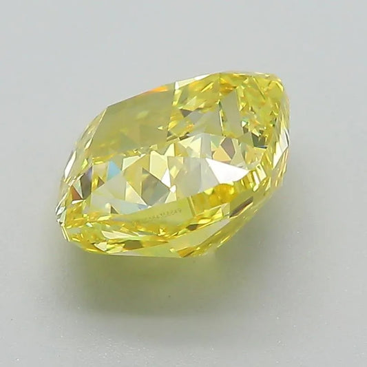 2.67ct Cushion modified Lab Grown Diamond (Colour Fancy Vivid Yellow, Clarity VVS1, IGI Certified)