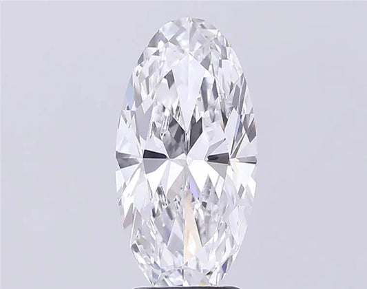 2.67ct Oval Lab Grown Diamond (Colour D, Clarity VVS2, IGI Certified)
