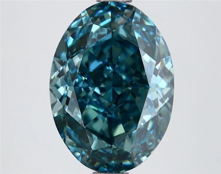 2.67ct Oval Lab Grown Diamond (Colour Fancy Vivid Blue, Clarity VVS2, IGI Certified)