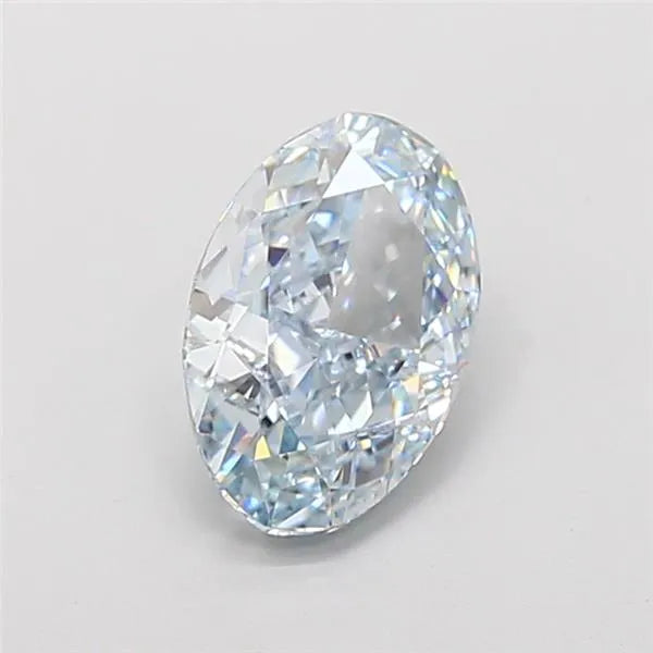 2.68ct Oval Lab Grown Diamond (Colour Fancy Blue, Clarity VVS1, IGI Certified)