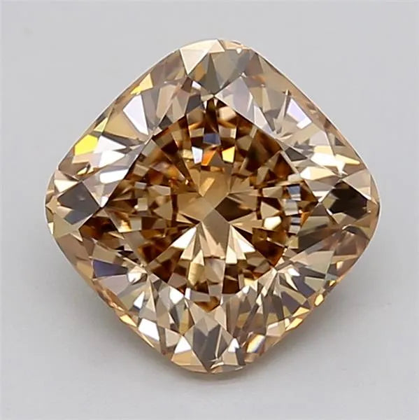 2.69ct Cushion modified Lab Grown Diamond (Colour Fancy Light Brown, Clarity VVS2, IGI Certified)