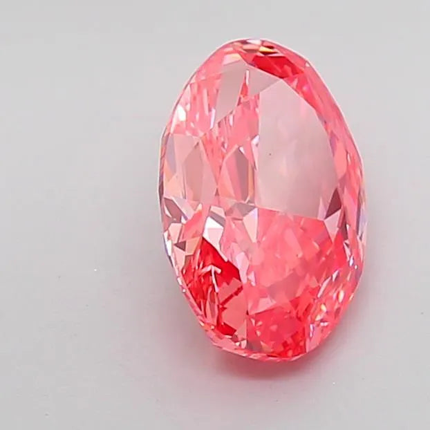 2.69ct Oval Lab Grown Diamond (Colour Fancy Vivid Pink, Clarity VS2, IGI Certified)