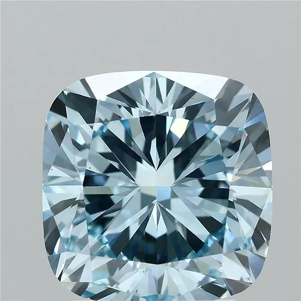 2.70ct Cushion modified Lab Grown Diamond (Colour Fancy Vivid Blue, Clarity VS2, IGI Certified)