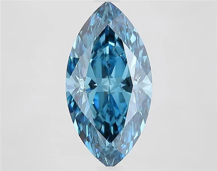 2.70ct Marquise Lab Grown Diamond (Colour Fancy Vivid Blue, Clarity VVS2, IGI Certified)