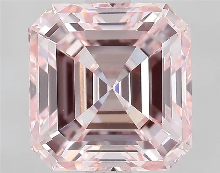 2.71ct Asscher Lab Grown Diamond (Colour Fancy Light Pink, Clarity VVS2, IGI Certified)