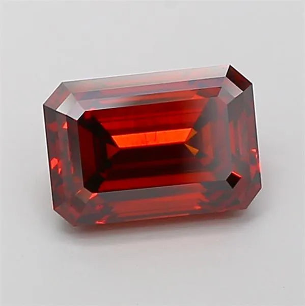 2.71ct Emerald Lab Grown Diamond (Colour Fancy Deep Orange, Clarity VS2, IGI Certified)