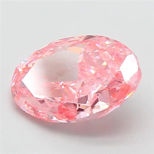 2.71ct Oval Lab Grown Diamond (Colour Fancy Vivid Pink, Clarity VVS2, IGI Certified)