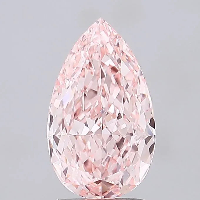 2.71ct Pear Lab Grown Diamond (Colour Fancy Vivid Pink, Clarity VVS2, IGI Certified)