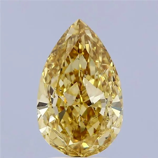 2.71ct Pear Lab Grown Diamond (Colour Fancy Vivid Yellow, Clarity SI1, IGI Certified)