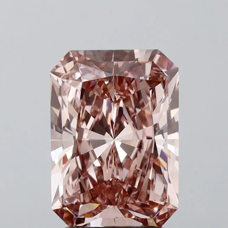 2.71ct Radiant Lab Grown Diamond (Colour Fancy Intense Brown Pink, Clarity VS1, Cut GD, IGI Certified)