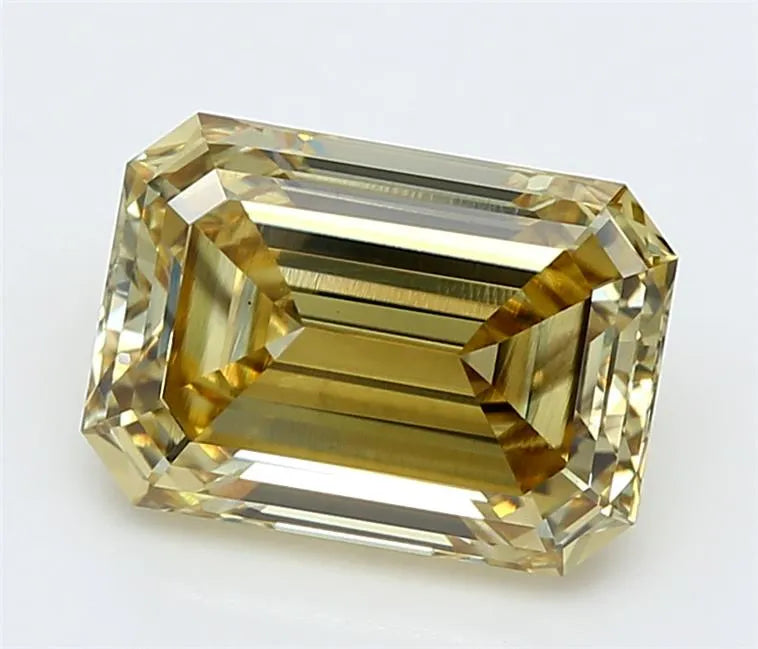 2.72ct Emerald Lab Grown Diamond (Colour Fancy Intense Yellow, Clarity VS2, Cut GD, IGI Certified)