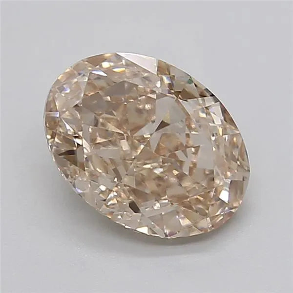 2.72ct Oval Lab Grown Diamond (Colour Very Light Brown, Clarity VVS2, IGI Certified)