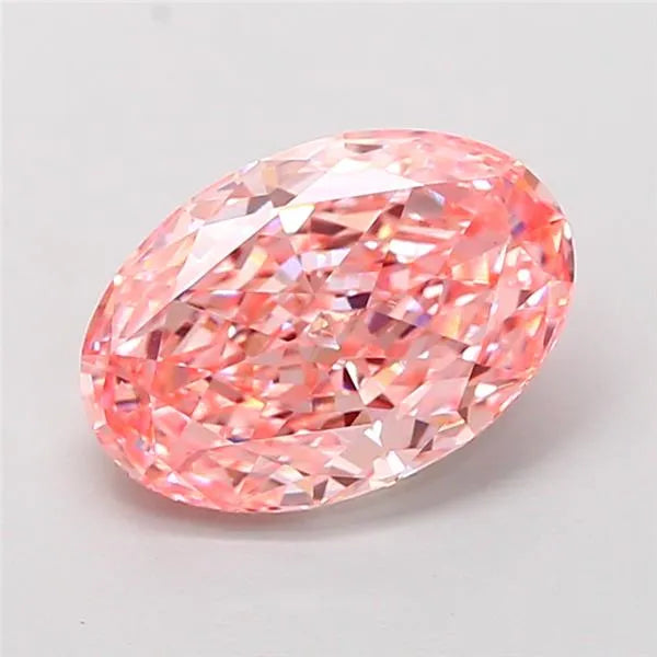 2.73ct Oval Lab Grown Diamond (Colour Fancy Vivid Pink, Clarity VS1, IGI Certified)