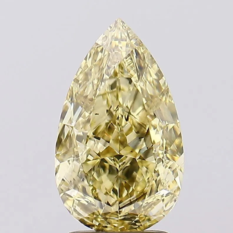 2.73ct Pear Lab Grown Diamond (Colour Fancy Intense Gray Yellow, Clarity VS2, IGI Certified)