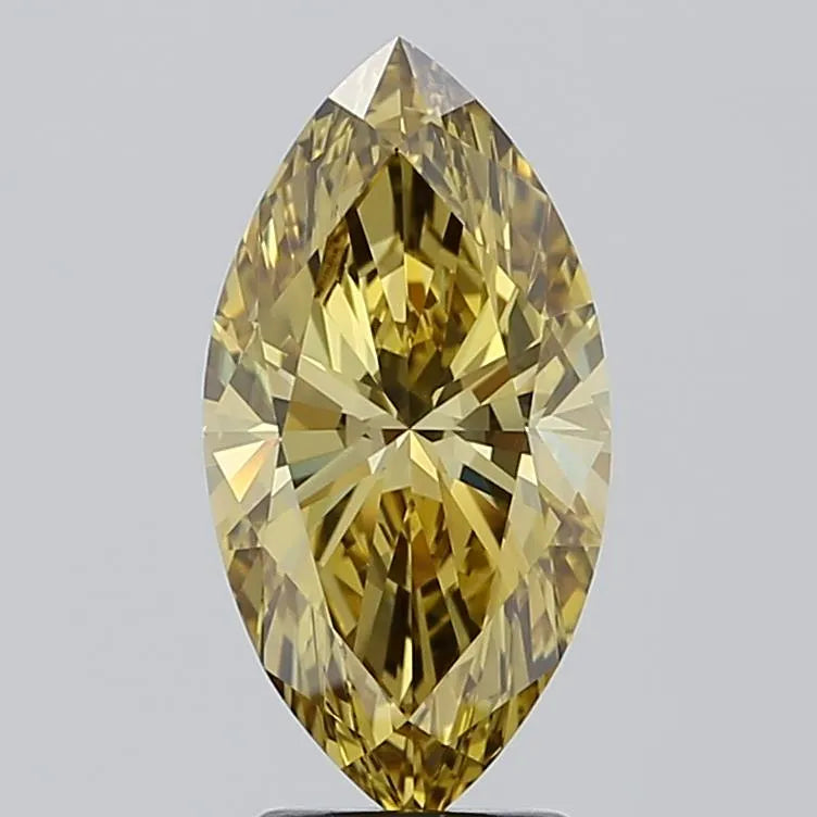 2.74ct Marquise Lab Grown Diamond (Colour Fancy Intense Yellow, Clarity VVS1, IGI Certified)