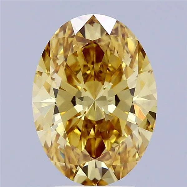 2.74ct Oval Lab Grown Diamond (Colour Fancy Intense Yellow, Clarity VVS2, IGI Certified)