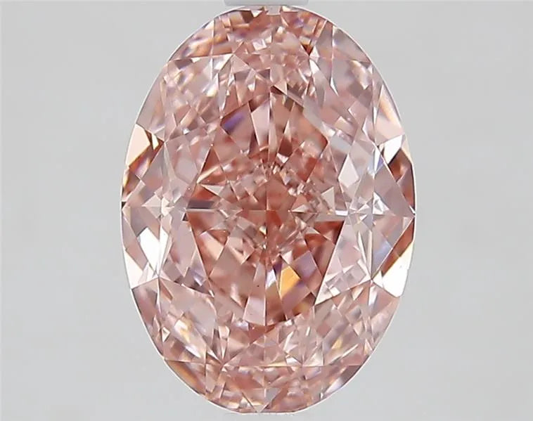 2.74ct Oval Lab Grown Diamond (Colour Fancy Vivid Pink, Clarity VS1, IGI Certified)