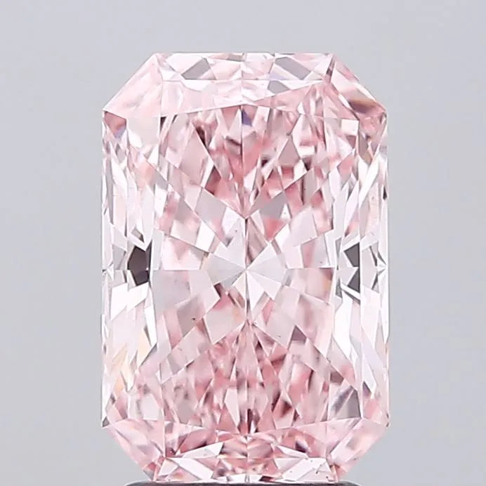 2.74ct Radiant Lab Grown Diamond (Colour Fancy Vivid Pink, Clarity VS1, IGI Certified)
