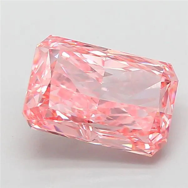 2.74ct Radiant Lab Grown Diamond (Colour Fancy Vivid Pink, Clarity VS1, IGI Certified)