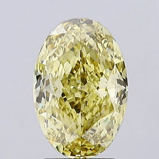 2.75ct Oval Lab Grown Diamond (Colour Fancy Intense Yellow, Clarity VVS2, IGI Certified)