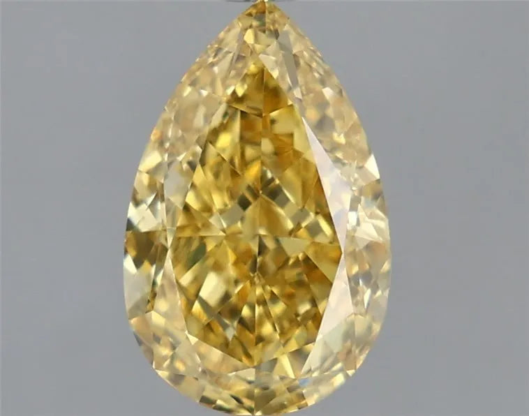 2.75ct Pear Lab Grown Diamond (Colour Fancy Vivid Yellow, Clarity VVS2, IGI Certified)