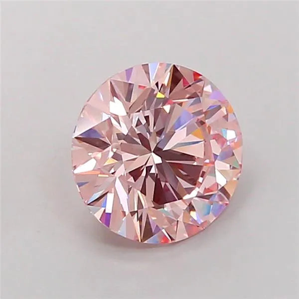 2.75ct Round Lab Grown Diamond (Colour Fancy Pink, Clarity VS1, Cut ID, IGI Certified)
