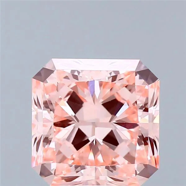 2.75ct Square radiant Lab Grown Diamond (Colour Fancy Vivid Pink, Clarity VVS2, IGI Certified)