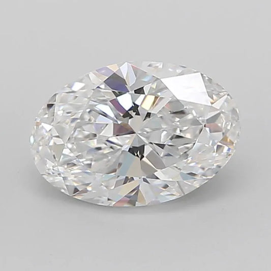 2.76ct Oval Lab Grown Diamond (Colour D, Clarity IF, Cut EX, IGI Certified)