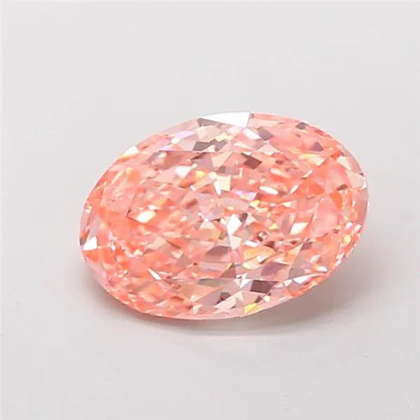 2.76ct Oval Lab Grown Diamond (Colour Fancy Vivid Pink, Clarity VVS2, IGI Certified)