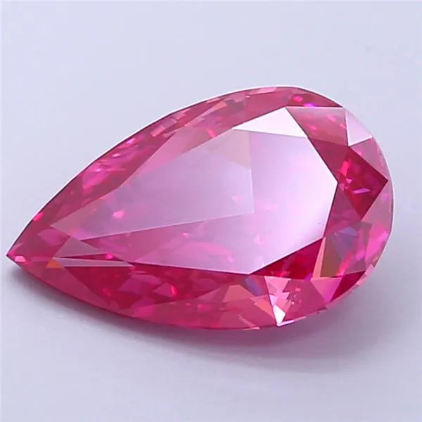2.76ct Pear Lab Grown Diamond (Colour Fancy Vivid Pink, Clarity VS1, IGI Certified)