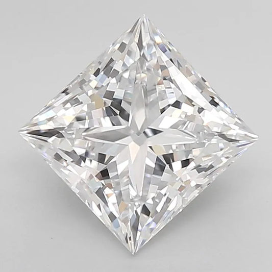 2.76ct Princess Lab Grown Diamond (Colour D, Clarity IF, Cut EX, IGI Certified)