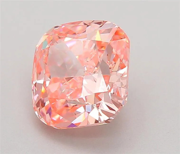 2.77ct Cushion modified Lab Grown Diamond (Colour Fancy Vivid Pink, Clarity VS1, IGI Certified)