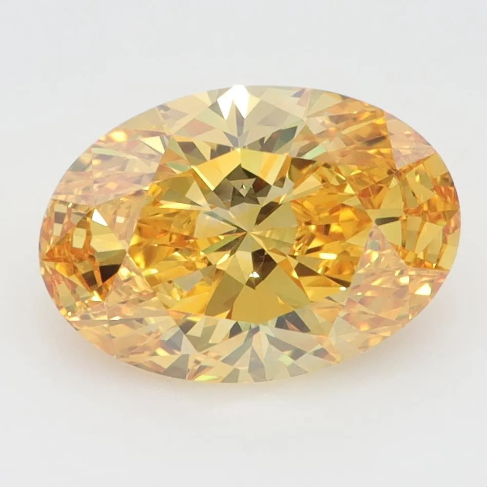 2.77ct Oval Lab Grown Diamond (Colour Fancy Vivid Yellow, Clarity VVS1, IGI Certified)