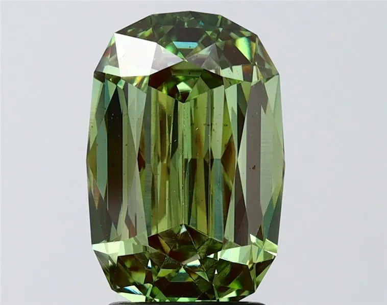 2.78ct Cushion modified Lab Grown Diamond (Colour Fancy Vivid Green, Clarity VS1, IGI Certified)