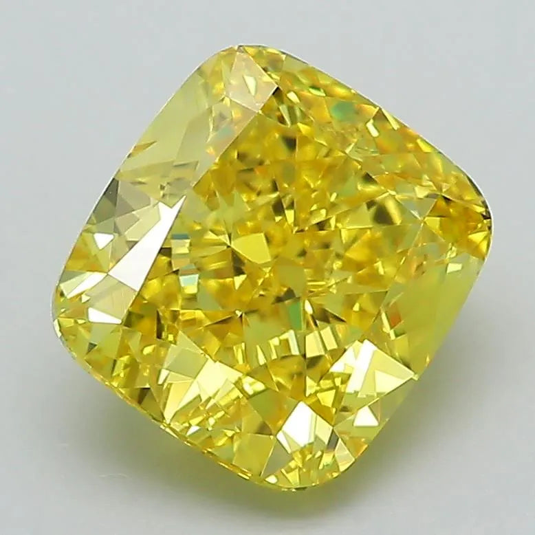 2.78ct Cushion modified Lab Grown Diamond (Colour Fancy Vivid Yellow, Clarity VVS2, Cut GD, IGI Certified)