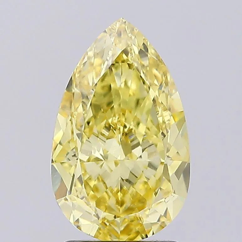 2.78ct Pear Lab Grown Diamond (Colour Fancy Intense Yellow, Clarity VVS2, IGI Certified)