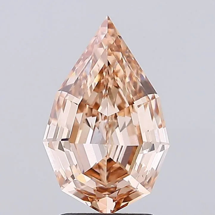 2.78ct Pear Lab Grown Diamond (Colour Fancy Light Brown, Clarity VVS2, IGI Certified)