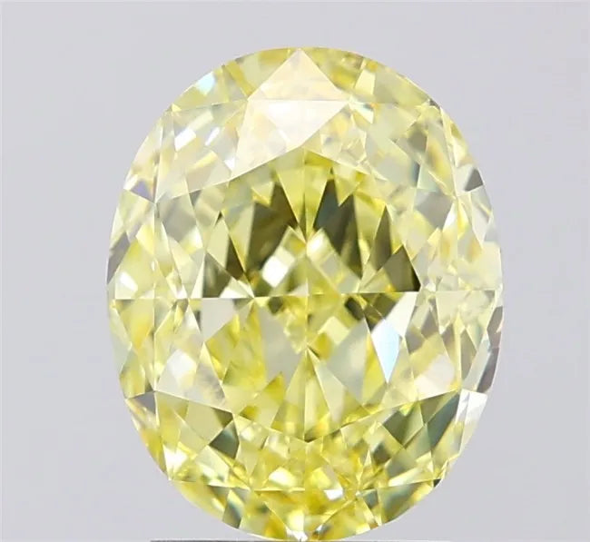 2.79ct Oval Lab Grown Diamond (Colour Fancy Intense Yellow, Clarity VVS2, IGI Certified)