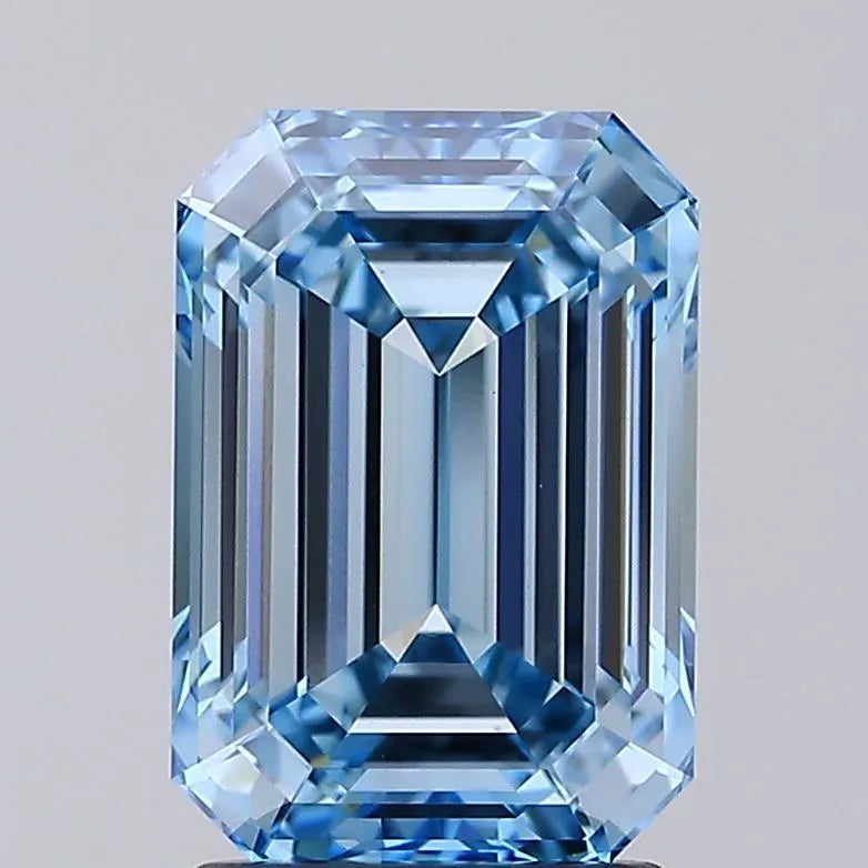 2.80ct Emerald Lab Grown Diamond (Colour Fancy Intense Blue, Clarity VVS2, IGI Certified)