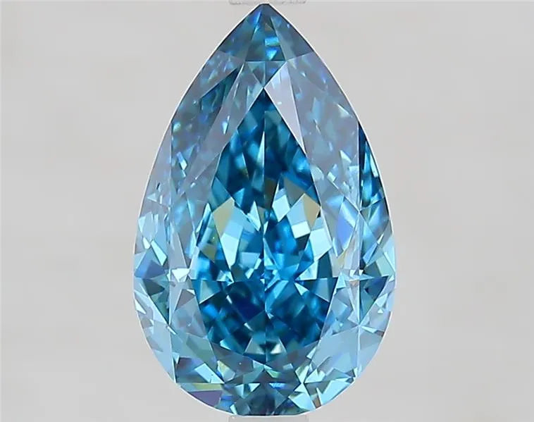 2.81ct Pear Lab Grown Diamond (Colour Fancy Vivid Blue, Clarity VS1, IGI Certified)