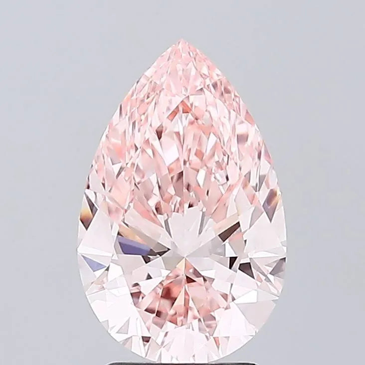 2.81ct Pear Lab Grown Diamond (Colour Fancy Vivid Pink, Clarity VVS2, IGI Certified)