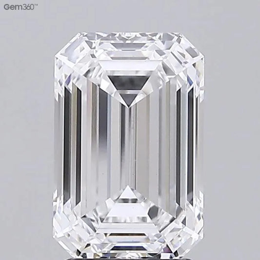 2.82ct Emerald Lab Grown Diamond (Colour D, Clarity VVS2, GIA Certified)