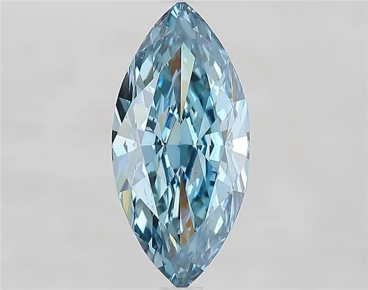 2.82ct Marquise Lab Grown Diamond (Colour Fancy Vivid Blue, Clarity VS1, IGI Certified)