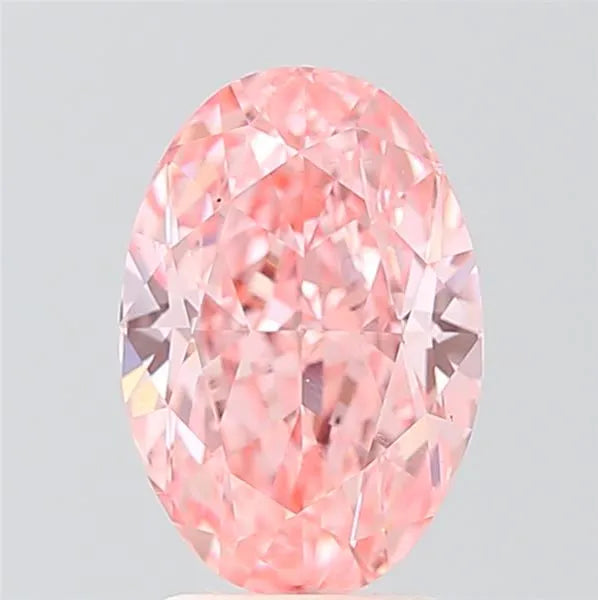 2.82ct Oval Lab Grown Diamond (Colour Fancy Vivid Pink, Clarity VS1, IGI Certified)