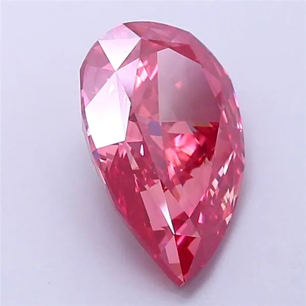 2.82ct Pear Lab Grown Diamond (Colour Fancy Vivid Pink, Clarity VS2, IGI Certified)
