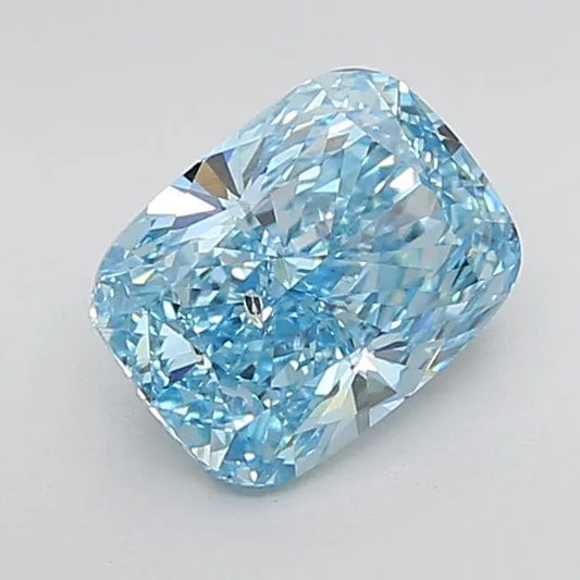 2.83ct Cushion brilliant Lab Grown Diamond (Colour Fancy Vivid Blue, Clarity SI1, IGI Certified)